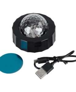 GloboStar® 81844 Φορητό Διακοσμητικό Φωτιστικό Ειδικών Φωτορυθμικών Εφέ PARTY Disco LED 3W DC 5V 300mAh Επαναφορτιζόμενο - Sound Activated - Καλώδιο Τροφοδοσίας USB - Βάση με Μαγνήτη - Πολύχρωμo RGB IP20 Μ7.5 x Π7.5 x Υ4.5cm 13 81844 5