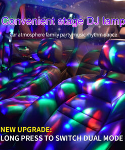 GloboStar® 81844 Φορητό Διακοσμητικό Φωτιστικό Ειδικών Φωτορυθμικών Εφέ PARTY Disco LED 3W DC 5V 300mAh Επαναφορτιζόμενο - Sound Activated - Καλώδιο Τροφοδοσίας USB - Βάση με Μαγνήτη - Πολύχρωμo RGB IP20 Μ7.5 x Π7.5 x Υ4.5cm 14 81844 6