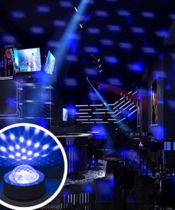 GloboStar® 81844 Φορητό Διακοσμητικό Φωτιστικό Ειδικών Φωτορυθμικών Εφέ PARTY Disco LED 3W DC 5V 300mAh Επαναφορτιζόμενο - Sound Activated - Καλώδιο Τροφοδοσίας USB - Βάση με Μαγνήτη - Πολύχρωμo RGB IP20 Μ7.5 x Π7.5 x Υ4.5cm 15 81844 7