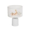 GloboStar® GloboStar® GIRAFFE 204-0026 Παιδικό Eπιτραπέζιο Φωτιστικό Πορτατίφ Μονόφωτο 1 x E27 IP20 Πολύχρωμο Ύφασμα με Λευκό Πλαστικό - Μ24 x Π24 x Υ32cm