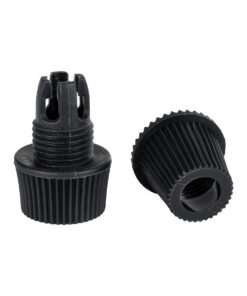 GloboStar® GloboStar® DIY 77564 Επιτοίχιος Στυπιοθλίπτης - Στήριγμα Καλωδίου Φωτιστικού - Φ1.6 x Υ2.3cm - Μαύρο - Πλαστικό - 5 Χρόνια Εγγύηση