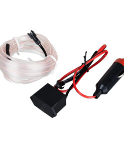 Alternative view of GloboStar® 82200 TUBE 360° Degree Διακοσμητική EL-Wire Neon Αυτοκινήτου Κορδόνι ΣΕΤ 3m 1W/3m 30lm/m 360° DC 12V με Βύσμα Αναπτήρα Αυτοκινήτου Αδιάβροχη IP68 Ψυχρό Λευκό 6000K