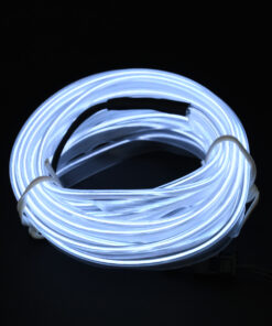 GloboStar® 82200 TUBE 360° Degree Διακοσμητική EL-Wire Neon Αυτοκινήτου Κορδόνι ΣΕΤ 3m 1W/3m 30lm/m 360° DC 12V με Βύσμα Αναπτήρα Αυτοκινήτου Αδιάβροχη IP68 Ψυχρό Λευκό 6000K 9 82200 4