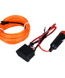 Alternative view of GloboStar® 82201 TUBE 360° Degree Διακοσμητική EL-Wire Neon Αυτοκινήτου Κορδόνι ΣΕΤ 3m 1W/3m 30lm/m 360° DC 12V με Βύσμα Αναπτήρα Αυτοκινήτου Αδιάβροχη IP68 Πορτοκαλί