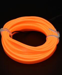 GloboStar® 82201 TUBE 360° Degree Διακοσμητική EL-Wire Neon Αυτοκινήτου Κορδόνι ΣΕΤ 3m 1W/3m 30lm/m 360° DC 12V με Βύσμα Αναπτήρα Αυτοκινήτου Αδιάβροχη IP68 Πορτοκαλί 9 82201 4