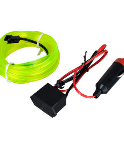 Alternative view of GloboStar® 82202 TUBE 360° Degree Διακοσμητική EL-Wire Neon Αυτοκινήτου Κορδόνι ΣΕΤ 3m 1W/3m 30lm/m 360° DC 12V με Βύσμα Αναπτήρα Αυτοκινήτου Αδιάβροχη IP68 Πράσινο Φωσφορούχο