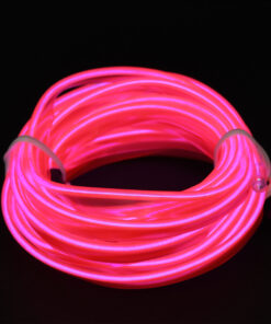 GloboStar® 82203 TUBE 360° Degree Διακοσμητική EL-Wire Neon Αυτοκινήτου Κορδόνι ΣΕΤ 3m 1W/3m 30lm/m 360° DC 12V με Βύσμα Αναπτήρα Αυτοκινήτου Αδιάβροχη IP68 Φούξια 9 82203 4