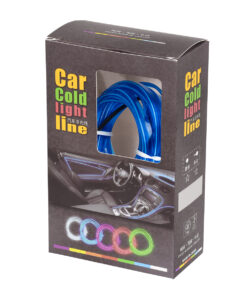 GloboStar® 82205 TUBE 360° Degree Διακοσμητική EL-Wire Neon Αυτοκινήτου Κορδόνι ΣΕΤ 3m 1W/3m 30lm/m 360° DC 12V με Βύσμα Αναπτήρα Αυτοκινήτου Αδιάβροχη IP68 Μπλε 10 82205 5