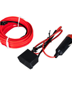 Alternative view of GloboStar® 82206 TUBE 360° Degree Διακοσμητική EL-Wire Neon Αυτοκινήτου Κορδόνι ΣΕΤ 3m 1W/3m 30lm/m 360° DC 12V με Βύσμα Αναπτήρα Αυτοκινήτου Αδιάβροχη IP68 Κόκκινο