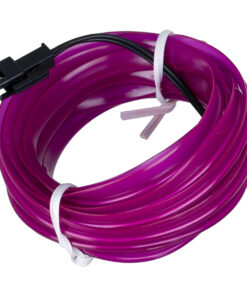 GloboStar® 82207 TUBE 360° Degree Διακοσμητική EL-Wire Neon Αυτοκινήτου Κορδόνι ΣΕΤ 3m 1W/3m 30lm/m 360° DC 12V με Βύσμα Αναπτήρα Αυτοκινήτου Αδιάβροχη IP68 Μωβ 8 82207 3