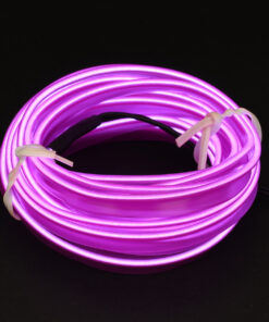 GloboStar® 82207 TUBE 360° Degree Διακοσμητική EL-Wire Neon Αυτοκινήτου Κορδόνι ΣΕΤ 3m 1W/3m 30lm/m 360° DC 12V με Βύσμα Αναπτήρα Αυτοκινήτου Αδιάβροχη IP68 Μωβ 9 82207 4