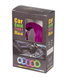 GloboStar® 82207 TUBE 360° Degree Διακοσμητική EL-Wire Neon Αυτοκινήτου Κορδόνι ΣΕΤ 3m 1W/3m 30lm/m 360° DC 12V με Βύσμα Αναπτήρα Αυτοκινήτου Αδιάβροχη IP68 Μωβ 10 82207 5