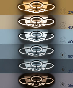 GloboStar® ROYAL-R 61324 Φωτιστικό Οροφής Design LED CCT 135W 16200lm 360° AC 220-240V - Εναλλαγή Φωτισμού μέσω Τηλεχειριστηρίου All In One Ψυχρό 6000k+Φυσικό 4500k+Θερμό 2700k Dimmable - Μ80.5 x Π59 x Υ12cm - Ασημί Νίκελ - 3 Years Warranty 19 8220e7 61324 8