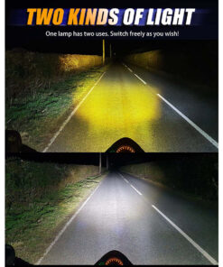 GloboStar® 82236 Ζευγάρι 2 x Προβολάκια Μοτοσυκλέτας TRANSFORMER 60W 6000lm 10° DC 12-80V Αδιάβροχα IP67 Κίτρινο & Ψυχρό Λευκό 6000K 22 82236 10