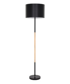 Μαύρο Ύφασμα με Μπεζ Ξύλο - Μ40 x Π40 x Υ145cm