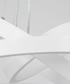 GLOBOSTAR® NEMESIS TRIO 61168-DECO Μοντέρνο Κρεμαστό Φωτιστικό Οροφής LED 100W 12123lm 360° AC 220-240V IP20 Ρυθμιζόμενο Λευκό CCT με Χειριστήριο από 2700K έως 6000K Dimmable - Lumileds SMD Chip - Λευκό - Μ25 x Π40 x Υ60cm - 3 Χρόνια Εγγύηση 18 8300c0 61168 3