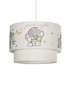 GloboStar® GLOBOSTAR® ELEPHANT 204-0002 Παιδικό Κρεμαστό Φωτιστικό Οροφής με Ντουί 1 x E27 AC 220-240V IP20 - Πολύχρωμο - Μ30 x Π30 x Υ24cm