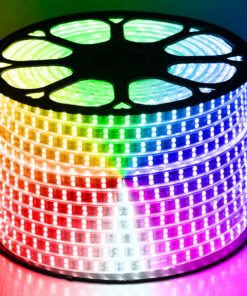 GloboStar® GloboStar® 70517 Wide Ταινία Διπλής Σειράς Epistar LED SMD 5050 1m 24W/m 60LED/m 3144lm/m 120° DC 230V Αδιάβροχη IP68 RGB Dimmable