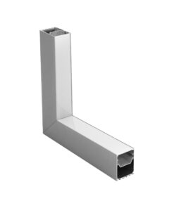 GloboStar® GLOBOSTAR® ALP-CORNER-IN90 BRIGHTRAIL 61782 Επιφανειακό / Κρεμαστό Προφίλ Αλουμινίου Γωνία με Λευκό Γαλακτερό Πατητό Κάλυμμα για Ταινίες LED IP20 - Γκρι Ανθρακί Ματ - Μ30 x Π5 x Υ7.5cm