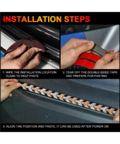 GloboStar® 81735 Car Backlit LED Strip Εύκαμπτη Ταινία 150cm Σήμανσης DRL Αυτοκινήτου 3 Προγραμμάτα Φωτισμού LED SMD 5050 12W DC 9-30V Αδιάβροχη IP65 Πορτοκαλί - Κόκκινο - 2 Χρόνια Εγγύηση 17 8498e8 81734 8