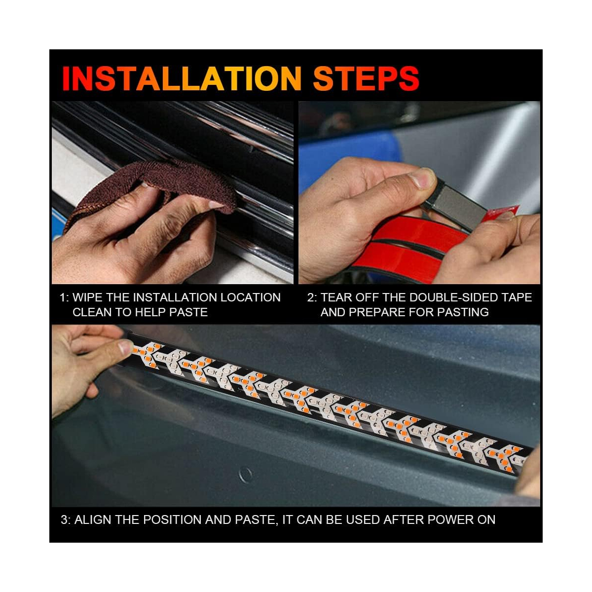 GloboStar® 81735 Car Backlit LED Strip Εύκαμπτη Ταινία 150cm Σήμανσης DRL Αυτοκινήτου 3 Προγραμμάτα Φωτισμού LED SMD 5050 12W DC 9-30V Αδιάβροχη IP65 Πορτοκαλί - Κόκκινο - 2 Χρόνια Εγγύηση 10 GloboStar® 81735 Car Backlit LED Strip Εύκαμπτη Ταινία 150cm Σήμανσης DRL Αυτοκινήτου 3 Προγραμμάτα Φωτισμού LED SMD 5050 12W DC 9-30V Αδιάβροχη IP65 Πορτοκαλί - Κόκκινο - 2 Χρόνια Εγγύηση - Image 8