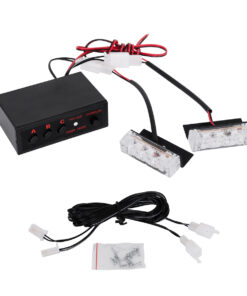 GloboStar® 85000 PRO Series ΣΕΤ 2 x Μπάρες Σήμανσης Οχήματος Πυροσβεστικής για Αυτοκίνητα & Φορτηγά 3 Προγραμμάτων Φωτισμού STROBE LED HIGH POWER 6W DC 10-30V Αδιάβροχο IP65 Κόκκινο 13 85000 6