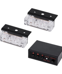 Alternative view of GloboStar® 85004 PRO Series ΣΕΤ 2 x Μπάρες Σήμανσης Οχήματος Ασθενοφόρου για Αυτοκίνητα & Φορτηγά 3 Προγραμμάτων Φωτισμού STROBE LED HIGH POWER 6W DC 10-30V Αδιάβροχο IP65 Ψυχρό Λευκό 6000K