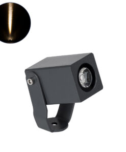 GloboStar® GLOBOSTAR® TREELIGHT-TREEMARO 90472 Σποτ Φωτισμού για Φυτά - Δέντρα LED 3W 330lm 8° DC 24V Αδιάβροχο IP65 Θερμό Λευκό 2700K Dimmable - Γκρι Ανθρακί - Μ3.5 x Π6.4 x Υ10cm - 3 Χρόνια Εγγύηση