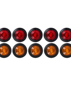 Alternative view of GloboStar® 85308 Πακέτο 10 Τεμάχια Φώτα Όγκου για Φορτηγά BULLET PIN LED SMD 5730 1W / Τεμ. 100lm DC 24V Αδιάβροχα IP65 5x Κόκκινα - 5x Πορτοκαλί