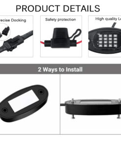 GloboStar® 85331 Car Underbody LED Flood Kit DC 12V 60W με Smart Bluetooth Controller - Εφαρμογή APP & Ασύρματο Χειριστήριο RF Αδιάβροχο IP68 Πολύχρωμο RGB 21 85331 10