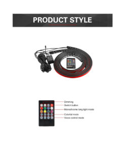 GloboStar® 85332 Car Underbody LED Tube Kit DC 12V 45W με Ασύρματο Χειριστήριο IR Αδιάβροχο IP68 Πολύχρωμο RGB 11 85332 3