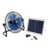 GloboStar® GloboStar® SOLARO-FAN 85351 Solar Fan Αυτόνομος Ηλιακός Επιδαπέδιος Ανεμιστήρας 25W 2 Λειτουργιών Ρεύματος με AC 220-240V ή με Φωτοβολταϊκό Panel 9V 12W & Επαναφορτιζόμενη Μπαταρία Li-ion 7.4V 4400mAh - 12 Ταχύτητες - Ενσωματωμένο USB 2.0 Charger Συσκευών - IP20 - Μ42 x Π20 x Υ35cm - Μαύρο & Μπλε - 2 Years Warranty