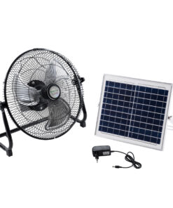 GloboStar® GloboStar® SOLARO-FAN 85352 Solar Fan Αυτόνομος Ηλιακός Επιδαπέδιος Ανεμιστήρας 25W 2 Λειτουργιών Ρεύματος με AC 220-240V ή με Φωτοβολταϊκό Panel 9V 12W & Επαναφορτιζόμενη Μπαταρία Li-ion 7.4V 4400mAh - 12 Ταχύτητες - Ενσωματωμένο USB 2.0 Charger Συσκευών - IP20 - Μ42 x Π20 x Υ35cm - Μαύρο & Ασημί - 2 Years Warranty