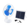 GloboStar® GloboStar® SOLARI-FAN 85353 Solar Fan Αυτόνομος Ηλιακός Επιτραπέζιος Ανεμιστήρας 25W 2 Λειτουργιών Ρεύματος με AC 220-240V ή με Φωτοβολταϊκό Panel 9V 12W & Επαναφορτιζόμενη Μπαταρία Li-ion 7.4V 4400mAh - 3 Ταχύτητες - IP20 - Μ24 x Π36 x Υ49cm - Λευκό & Μπλε - 2 Years Warranty