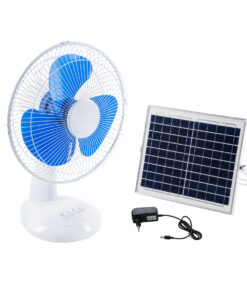 GloboStar® GloboStar® SOLARI-FAN 85353 Solar Fan Αυτόνομος Ηλιακός Επιτραπέζιος Ανεμιστήρας 25W 2 Λειτουργιών Ρεύματος με AC 220-240V ή με Φωτοβολταϊκό Panel 9V 12W & Επαναφορτιζόμενη Μπαταρία Li-ion 7.4V 4400mAh - 3 Ταχύτητες - IP20 - Μ24 x Π36 x Υ49cm - Λευκό & Μπλε - 2 Years Warranty