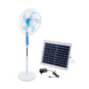 GloboStar® GloboStar® SOLARA-FAN 85355 Solar Fan Αυτόνομος Ηλιακός Επιδαπέδιος Ανεμιστήρας 25W 2 Λειτουργιών Ρεύματος με AC 220-240V ή με Φωτοβολταϊκό Panel 9V 12W & Επαναφορτιζόμενη Μπαταρία Li-ion 7.4V 4400mAh - 3 Ταχύτητες - Ενσωματωμένο USB 2.0 Charger Συσκευών - IP20 - Μ44 x Π37.5 x Υ132cm - Λευκό & Μπλε - 2 Years Warranty