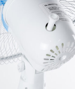 GloboStar® SOLARA-FAN 85355 Solar Fan Αυτόνομος Ηλιακός Επιδαπέδιος Ανεμιστήρας 25W 2 Λειτουργιών Ρεύματος με AC 220-240V ή με Φωτοβολταϊκό Panel 9V 12W & Επαναφορτιζόμενη Μπαταρία Li-ion 7.4V 4400mAh - 3 Ταχύτητες - Ενσωματωμένο USB 2.0 Charger Συσκευών - IP20 - Μ44 x Π37.5 x Υ132cm - Λευκό & Μπλε - 2 Years Warranty 21 85355 7