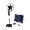 GloboStar® GloboStar® SOLARA-FAN 85356 Solar Fan Αυτόνομος Ηλιακός Επιδαπέδιος Ανεμιστήρας 25W 2 Λειτουργιών Ρεύματος με AC 220-240V ή με Φωτοβολταϊκό Panel 9V 12W & Επαναφορτιζόμενη Μπαταρία Li-ion 7.4V 4400mAh - 3 Ταχύτητες - Ενσωματωμένο USB 2.0 Charger Συσκευών - IP20 - Μ44 x Π37.5 x Υ132cm - Μαύρο - 2 Years Warranty