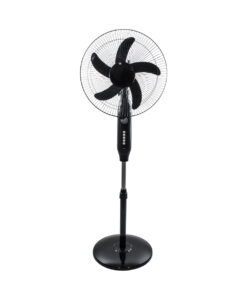 GloboStar® SOLARA-FAN 85356 Solar Fan Αυτόνομος Ηλιακός Επιδαπέδιος Ανεμιστήρας 25W 2 Λειτουργιών Ρεύματος με AC 220-240V ή με Φωτοβολταϊκό Panel 9V 12W & Επαναφορτιζόμενη Μπαταρία Li-ion 7.4V 4400mAh - 3 Ταχύτητες - Ενσωματωμένο USB 2.0 Charger Συσκευών - IP20 - Μ44 x Π37.5 x Υ132cm - Μαύρο - 2 Years Warranty 17 85356 4