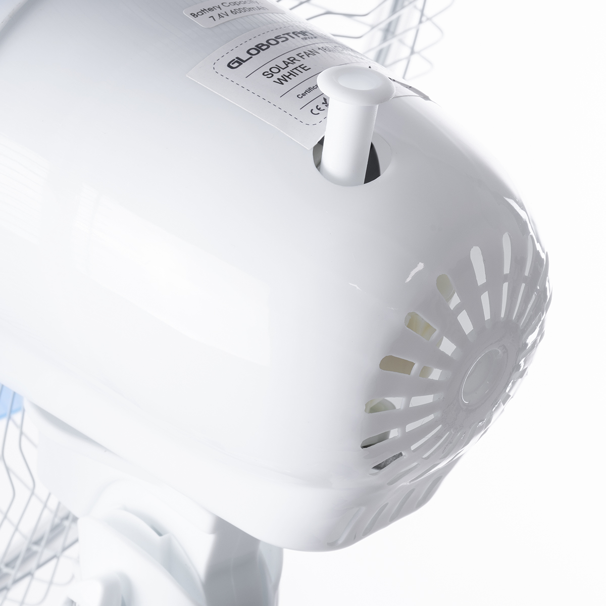 GloboStar® SOLARE-FAN 85357 Solar Fan Αυτόνομος Ηλιακός Επιδαπέδιος Ανεμιστήρας 25W 2 Λειτουργιών Ρεύματος με AC 220-240V ή με Φωτοβολταϊκό Panel 9V 15W & Επαναφορτιζόμενη Μπαταρία Li-ion 7.4V 6000mAh - 12 Ταχύτητες - Ασύρματο Χειριστήριο - Ενσωματωμένο USB 2.0 Charger Συσκευών - IP20 - Μ44 x Π37.5 x Υ132cm - Λευκό - 2 Years Warranty 6 GloboStar® SOLARE-FAN 85357 Solar Fan Αυτόνομος Ηλιακός Επιδαπέδιος Ανεμιστήρας 25W 2 Λειτουργιών Ρεύματος με AC 220-240V ή με Φωτοβολταϊκό Panel 9V 15W & Επαναφορτιζόμενη Μπαταρία Li-ion 7.4V 6000mAh - 12 Ταχύτητες - Ασύρματο Χειριστήριο - Ενσωματωμένο USB 2.0 Charger Συσκευών - IP20 - Μ44 x Π37.5 x Υ132cm - Λευκό - 2 Years Warranty - Image 6