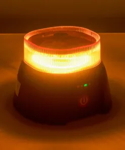 GloboStar® 85359 PRO Series Επαναφορτιζόμενος Φάρος Σήμανσης Οχήματος Security - Ασφαλείας για Αυτοκίνητα & Φορτηγά 10 Προγραμμάτων Φωτισμού STROBE LED 48W DC 10-30V Αδιάβροχος IP65 Πορτοκαλί 16 85359 9