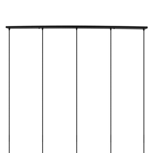 GloboStar® DIY Ροζέτα Φωτιστικού Μαύρη Ορθογώνια 1500x50mm με 5 Τρύπες GloboStar 90826