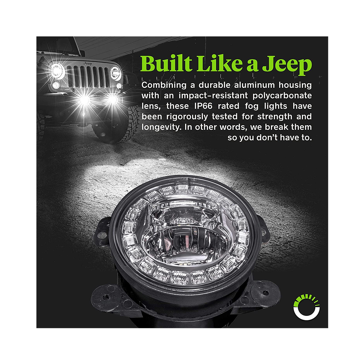 GloboStar® 85418 Σετ 2 x Προβολείς Ομίχλης JEEP WRANGLER - MERCEDES BENZ G CLASS - LAND ROVER DEFENDER - HAMMER H1-H2 - 4'' Ιντσών με Ring Light DRL LED CREE CXB COB 100W 7500lm DC 12V Αδιάβροχοι IP66 Ψυχρό Λευκό 6000K 11 GloboStar® 85418 Σετ 2 x Προβολείς Ομίχλης JEEP WRANGLER - MERCEDES BENZ G CLASS - LAND ROVER DEFENDER - HAMMER H1-H2 - 4'' Ιντσών με Ring Light DRL LED CREE CXB COB 100W 7500lm DC 12V Αδιάβροχοι IP66 Ψυχρό Λευκό 6000K - Image 10