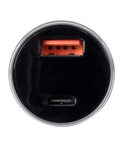 Alternative view of GloboStar® 85434 Φορτιστής Αναπτήρα Αυτοκινήτου Γρήγορης Φόρτισης PD 36W 6A με 1 Θύρα USB και 1 Θύρα Type-C Ασημί Νίκελ