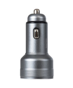 GloboStar® 85434 Φορτιστής Αναπτήρα Αυτοκινήτου Γρήγορης Φόρτισης PD 36W 6A με 1 Θύρα USB και 1 Θύρα Type-C Ασημί Νίκελ 7 85434 3