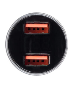 GloboStar® 85435 Φορτιστής Αναπτήρα Αυτοκινήτου Γρήγορης Φόρτισης PD 36W 6A με 2 Θύρες USB Ασημί Νίκελ 5 85435 2