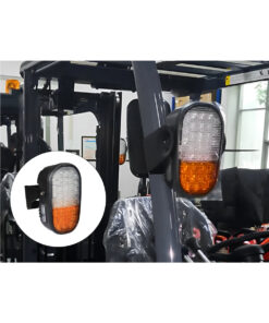 GloboStar® 85455 E57 Mark Σετ 2 x Φανάρια για TOYOTA & UNIVERSAL FORKLIFT Βασικού Φωτισμού για Οχήματα Περονοφόρα - Κλάρκ με Φλας LED 40W DC 10-80V Αδιάβροχα IP6K9K Πορτοκαλί & Ψυχρό Λευκό 6000K Μ20 x Π8 x Υ12cm 23 85455 11