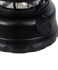 GloboStar® 85692 Αυτόνομο Επαναφορτιζόμενο Φανάρι Camping LED 5W USB 2.0 με Επαναφορτιζόμενη Μπαταρία 1 x 18650 2000mAh Li-ion - IP20 - Dimmable - Μαύρο με Διάφανο Γυαλί - Θερμό Λευκό 3000K Φ12 x Υ17cm 16 85692 6