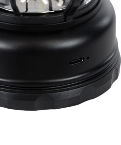 GloboStar® 85692 Αυτόνομο Επαναφορτιζόμενο Φανάρι Camping LED 5W USB 2.0 με Επαναφορτιζόμενη Μπαταρία 1 x 18650 2000mAh Li-ion - IP20 - Dimmable - Μαύρο με Διάφανο Γυαλί - Θερμό Λευκό 3000K Φ12 x Υ17cm 17 85692 7