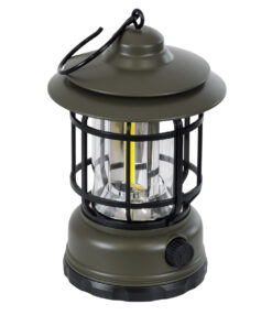 Alternative view of GloboStar® 85693 Αυτόνομο Επαναφορτιζόμενο Φανάρι Camping LED 5W USB 2.0 με Επαναφορτιζόμενη Μπαταρία 1 x 18650 2000mAh Li-ion - IP20 - Dimmable - Πράσινο Χακί με Διάφανο Γυαλί - Θερμό Λευκό 3000K Φ12 x Υ17cm